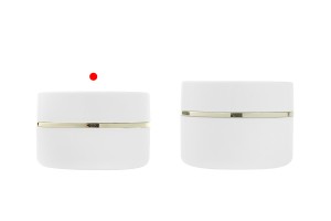 Pot en plastique (PP) 30 ml pour crème de couleur blanc MAT avec couvercle blanc MAT, cuillère et joint en plastique-εικόνα_σύνθεση