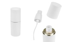 Flacone da 30 ml di colore bianco OPACO con striscia argento o oro, con spray e tappo bianco OPACO-immagine_prodotto