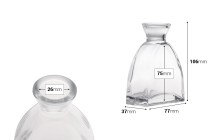 Μπουκάλι 100 ml γυάλινο χωρίς πώμα Μπουκάλι 100 ml γυάλινο χωρίς πώμα-εικόνα_διαστάσεις