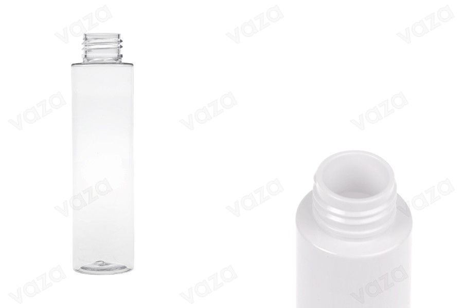 Bottiglietta da 100 ml in PET di colore bianco o trasparente (PP24) Bottiglietta da 100 ml in PET di colore bianco o trasparente (PP24)-immagine_prodotto