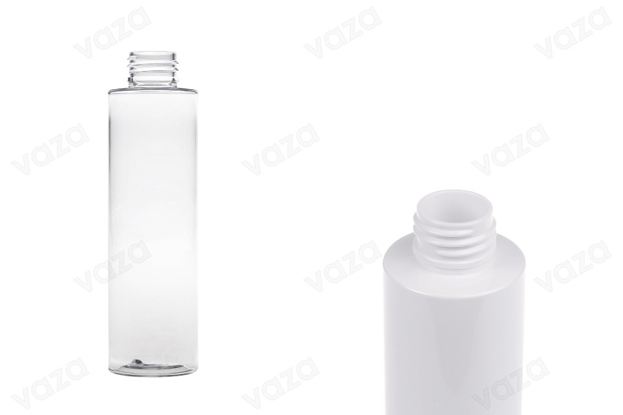 Flacon de 150 ml PET de couleur blanche ou transparente (PP24)-photo_produit