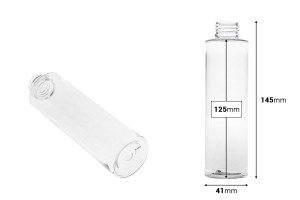 150 ml PET-Flasche in weißer oder transparenter Farbe (PP24)-εικόνα_διαστάσεις