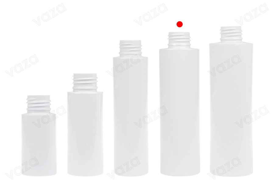 Flacon de 150 ml PET de couleur blanche ou transparente (PP24)-photo_groupe