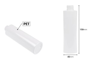 200 ml PET-Flasche in weißer oder transparenter Farbe (PP24)-bildabmessungen