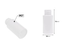 Μπουκάλι 40 ml PET σε λευκό χρώμα (PP24) Μπουκάλι 40 ml PET σε λευκό χρώμα (PP24)-εικόνα_διαστάσεις
