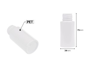 40 ml PET-Flasche in weißer Farbe (PP24)-εικόνα_διαστάσεις