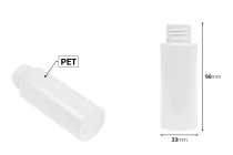 Μπουκάλι 50 ml PET σε λευκό χρώμα (PP24) Μπουκάλι 50 ml PET σε λευκό χρώμα (PP24)-εικόνα_διαστάσεις