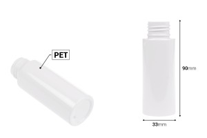 50 ml PET-Flasche in weißer Farbe (PP24)-bildabmessungen