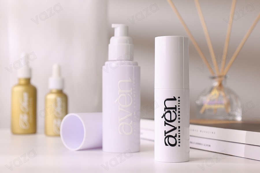 Μπουκάλι 100 ml πλαστικό με αντλία κρέμας (PP20) και καπάκι-εικόνα_σύνθεση