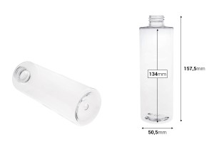 250 ml PET-Flasche in klarer Farbe (PP24)-bildabmessungen