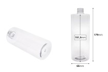 Bouteille en PET de 500 ml de couleur transparente (PP24)