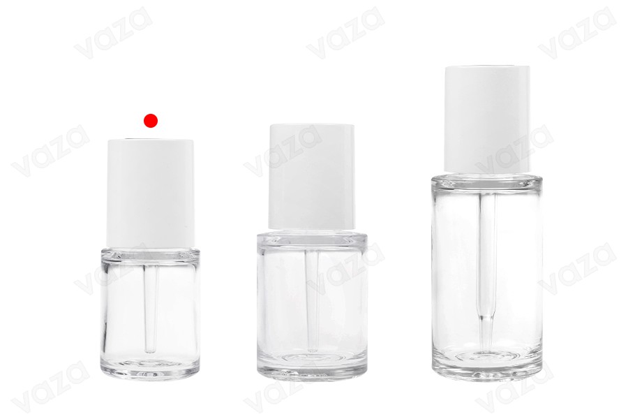 20 ml Kunststoffflasche (PETG) mit weißer Pipette mit Knopf (transparent) und Abtropfvorrichtung-bildgruppe