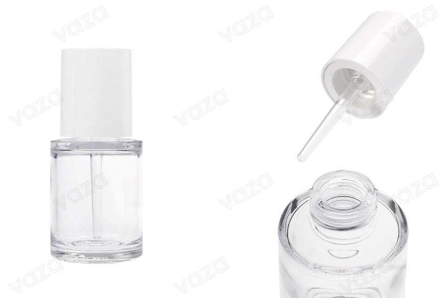 Πλαστικό (PETG) μπουκαλάκι 30 ml με λευκό σταγονόμετρο με κουμπί (διάφανο) και αποστραγγιστήρα Πλαστικό (PETG) μπουκαλάκι 30 ml με λευκό σταγονόμετρο με κουμπί (διάφανο) και αποστραγγιστήρα-εικόνα_προϊοντική