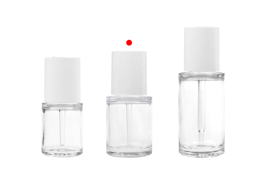 Flacon en plastique (PETG) de 30 ml avec compte-gouttes blanc à bouton (transparent)-photo_groupe