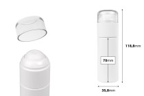 Πλαστικό (PETG) μπουκαλάκι σε λευκό χρώμα 50 ml με σταγονόμετρο και διάφανο καπάκι-εικόνα_διαστάσεις