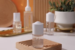 Flacon en plastique (PETG) de 30 ml avec compte-gouttes blanc avec bouton et égouttoir-εικόνα_σύνθεση
