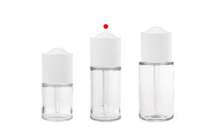 Flacon en plastique (PETG) de 30 ml avec compte-gouttes blanc avec bouton et égouttoir-εικόνα_σύνθεση