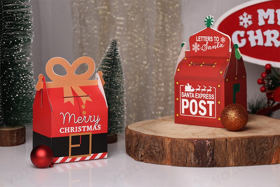 Weihnachtsbox - Geschenktüte, 105x75x175 mm - 25 Stück-bildgruppe