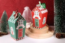 Christmas paper box 70x70x195mm with ribbon and greeting card/tag - 10 pcs Christmas paper box 70x70x195mm with ribbon and greeting card/tag - 10 pcs-bildgruppe