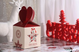 Christmas paper gift box 90x90x155mm - 10 pcs-bildgruppe