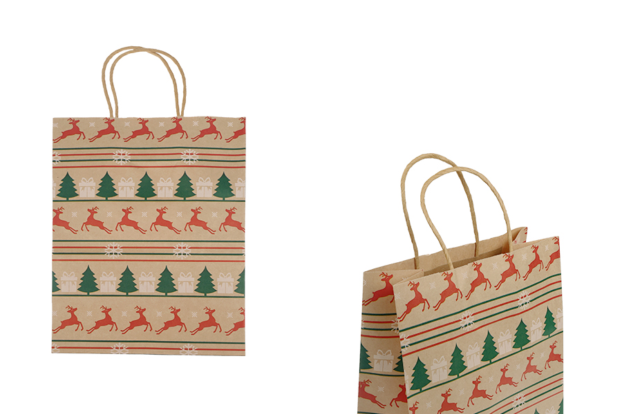 Sac cadeau de Noël en papier 210x110x270 mm - 12 pièces Sac cadeau de Noël en papier 210x110x270 mm - 12 pièces-εικόνα_προϊοντική