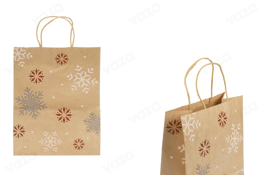 Sac cadeau en papier de Noël dimensions 210x110x270 mm - 12 pièces Sac cadeau en papier de Noël dimensions 210x110x270 mm - 12 pièces-photo_produit