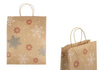 Sac cadeau en papier de Noël dimensions 260x120x320 mm - 12 pièces Sac cadeau en papier de Noël dimensions 260x120x320 mm - 12 pièces-photo_produit