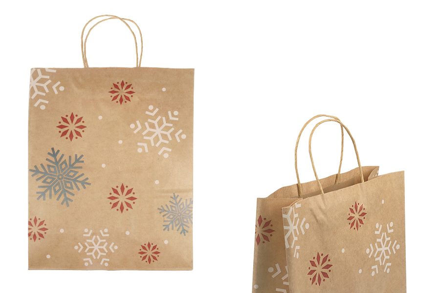 Sac cadeau en papier de Noël dimensions 260x120x320 mm - 12 pièces Sac cadeau en papier de Noël dimensions 260x120x320 mm - 12 pièces-photo_produit