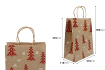Sac cadeau de Noël en papier dimensions 210x110x270 mm avec ficelle pour poignée - 12 pièces Sac cadeau de Noël en papier dimensions 210x110x270 mm avec ficelle pour poignée - 12 pièces-photo_dimensions