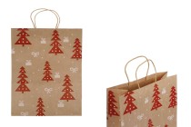 Sac cadeau de Noël en papier dimensions 260x120x320 mm avec ficelle pour poignée - 12 pièces Sac cadeau de Noël en papier dimensions 260x120x320 mm avec ficelle pour poignée - 12 pièces-photo_produit