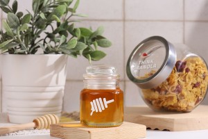 100ml Glasdose, transparent mit Deckel und luftdichtem Verschluss-εικόνα_σύνθεση