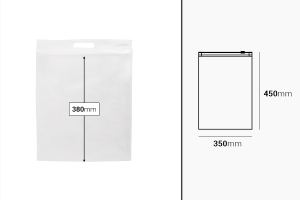 350x450 mm Plastiktüten (PE) mit Reißverschlüssen - 20 Stück-εικόνα_διαστάσεις
