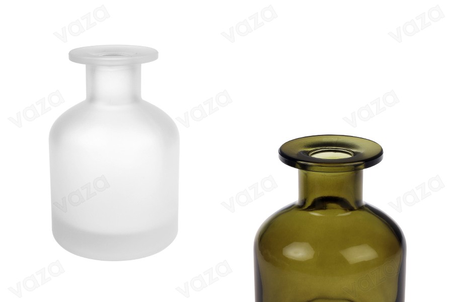 Bouteille en verre de 150 ml de couleur transparente givrée ou olive Bouteille en verre de 150 ml de couleur transparente givrée ou olive-photo_produit
