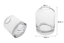 Pot décoratif en verre 210 ml pour diffuseur de roseaux ou de fleurs Pot décoratif en verre 210 ml pour diffuseur de roseaux ou de fleurs