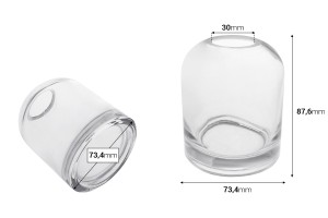 Pot décoratif en verre 210 ml pour diffuseur de roseaux ou de fleurs-εικόνα_διαστάσεις