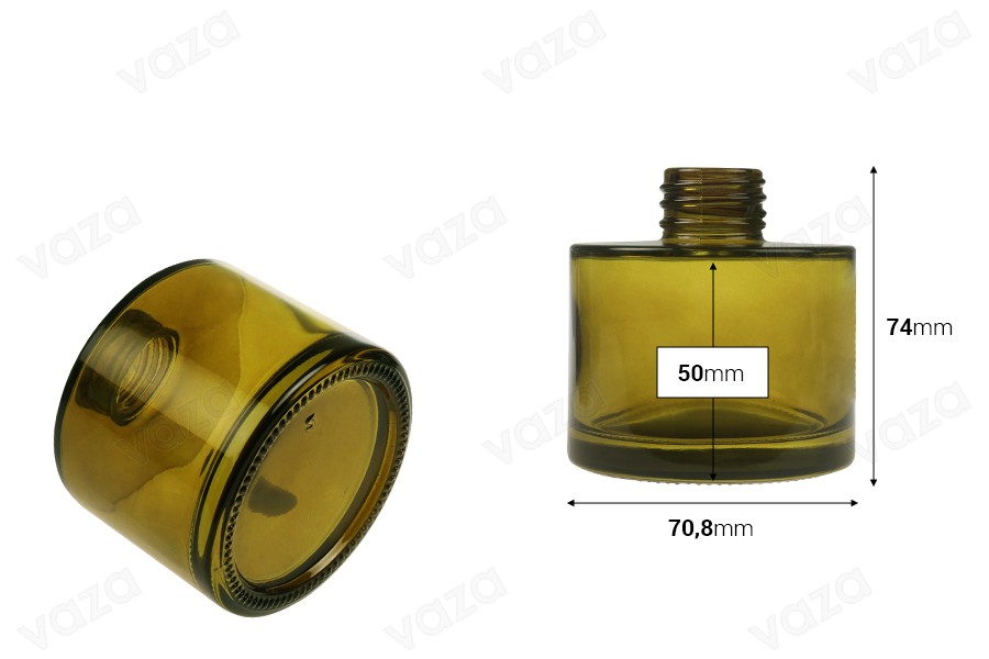 100 ml cylindrical glass bottle in amber or olive color suitable for room fragrance 100 ml cylindrical glass bottle in amber or olive color suitable for room fragrance-image_dimensions