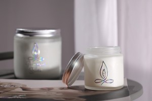 Pot en verre sablé de 100 ml avec couvercle en aluminium et doublure intérieure - 6 pcs-photo_groupe