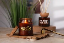 Glass jar 100 ml caramel or green with natural cork-εικόνα_σύνθεση