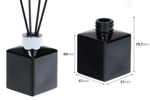 Flacon en verre 100 ml (PP28) carré adapté au parfum d'ambiance de différentes couleurs-2
