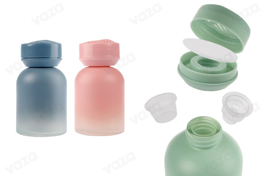 Flacon en verre - diffuseur de parfum pour voiture 120 ml avec bouchon, capuchon et joint absorbant Flacon en verre - diffuseur de parfum pour voiture 120 ml avec bouchon, capuchon et joint absorbant-photo_produit
