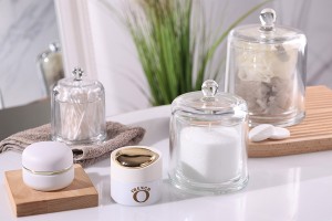 Fontaine décorative en verre 210 ml avec couvercle en forme de cloche-εικόνα_σύνθεση