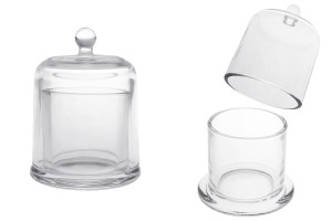 Διακοσμητική γυάλινη φοντανιέρα 120 ml με καπάκι καμπάνα-εικόνα_προϊοντική
