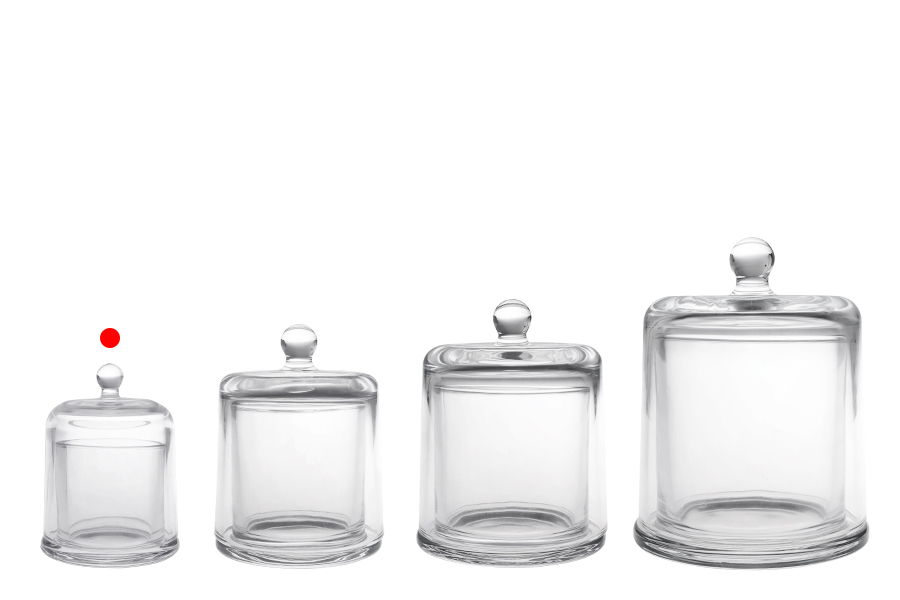 Decorative glass fountain 120 ml with bell lid-image_group