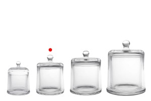 Fontaine décorative en verre 210 ml avec couvercle en forme de cloche-εικόνα_σύνθεση