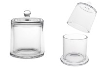 Decorative glass fountain 390 ml with bell lid-image_product