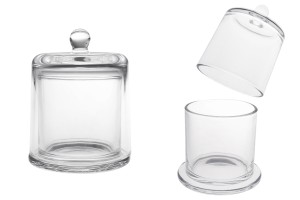 Dekorativer Glasbrunnen 390 ml mit Glockendeckel-produktbild