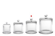 Decorative glass fountain 390 ml with bell lid-image_group