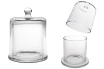 Decorative glass fountain 730 ml with bell lid Decorative glass fountain 730 ml with bell lid-image_product