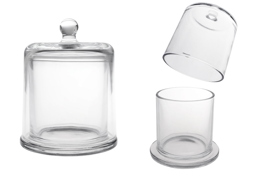 Decorative glass fountain 730 ml with bell lid Decorative glass fountain 730 ml with bell lid-image_product