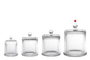 Dekorativer Glasbrunnen 730 ml mit Glockendeckel-bildgruppe